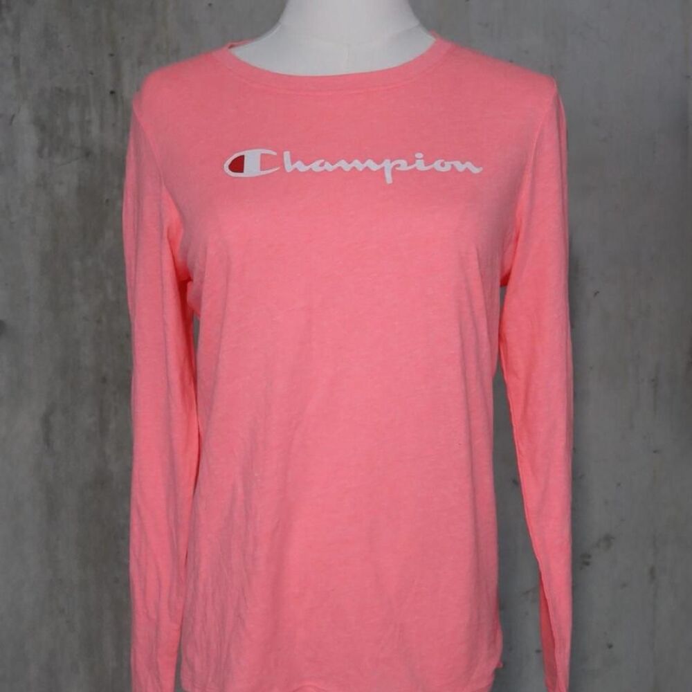 Champion Women's Pink and Red Shirt
